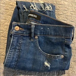 Express ripped skinny jeans